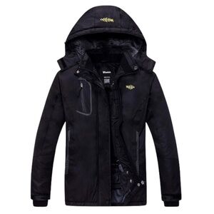Wantdo Waterproof Ski Jacket Windproof Snow Warm Hooded Coat Sz M